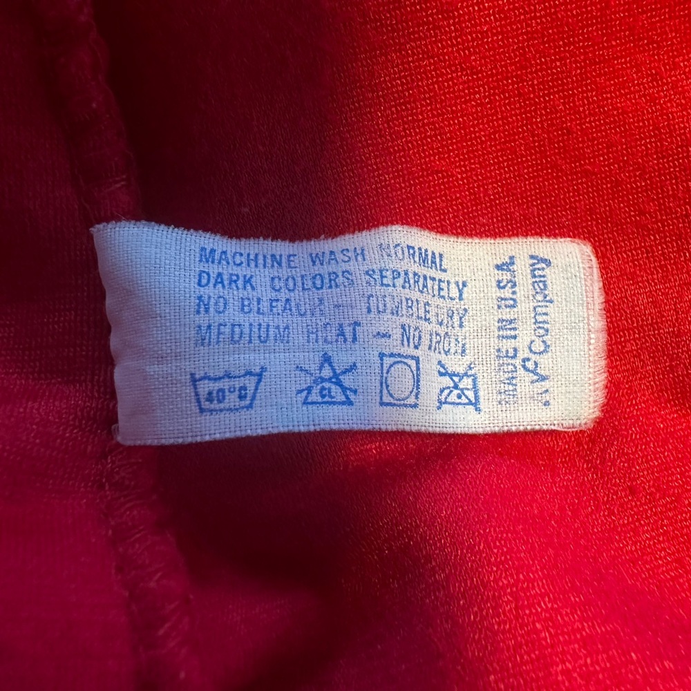 Vintage 70s Red Vanity Fair Lounge Maxi House Dress Sleepwear Large Traditional - Picture 5 of 16